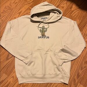 Dravus Wild winds pullover hoodie sweater Mens Medium NWOT sweatshirt Beige